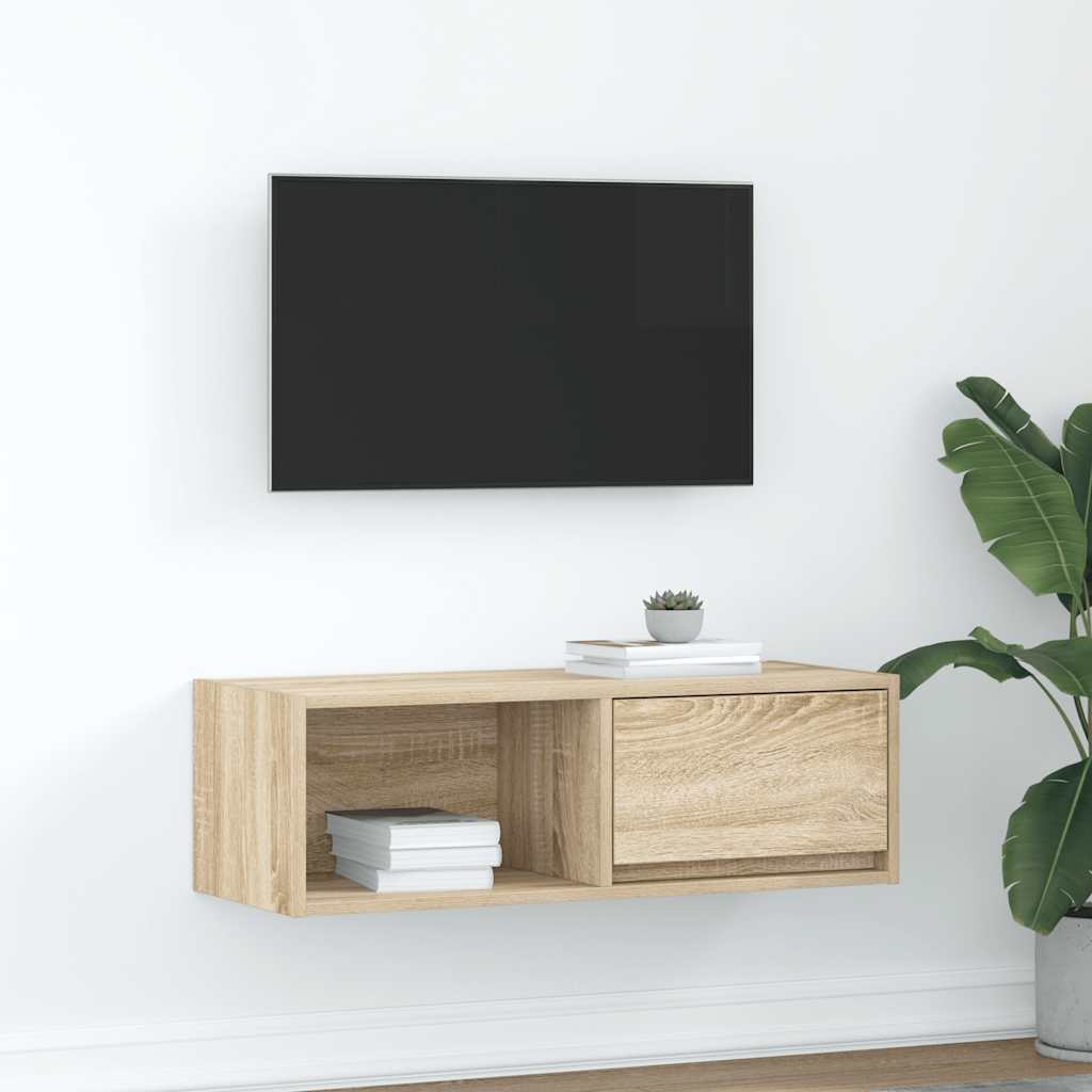 Meuble TV chêne sonoma 80x31x25,5 cm bois d'ingénierie - XIOS