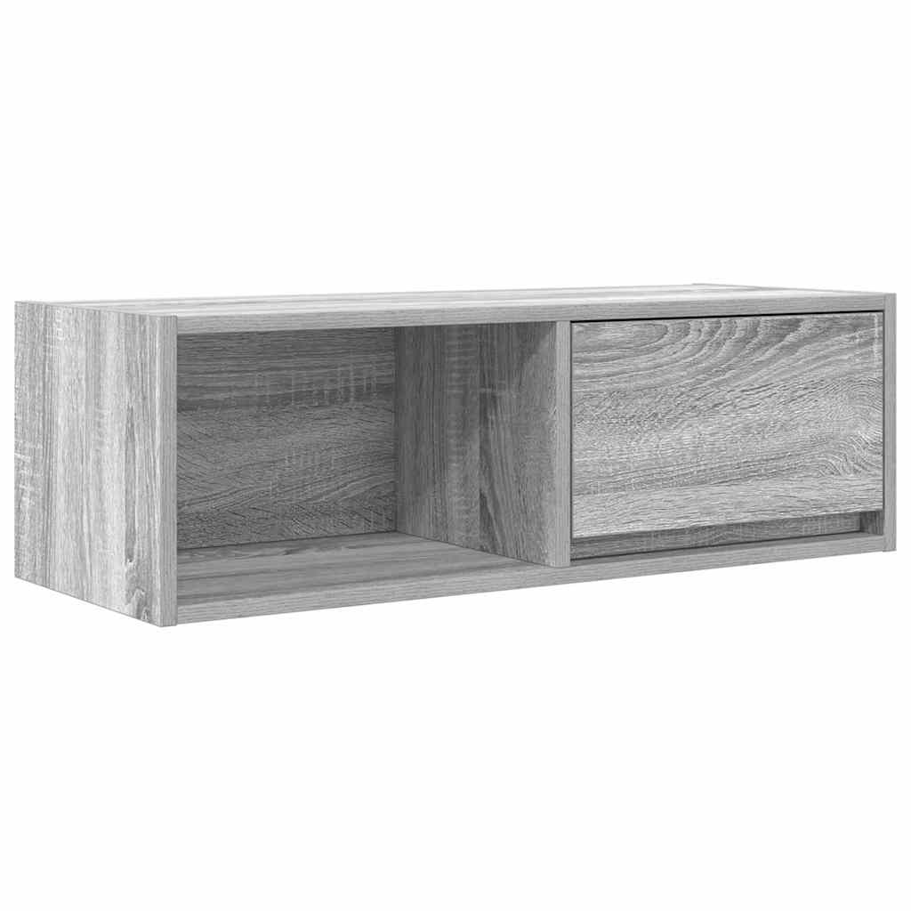 Meuble TV sonoma gris 80x31x25,5 cm bois d'ingénierie - XIOS