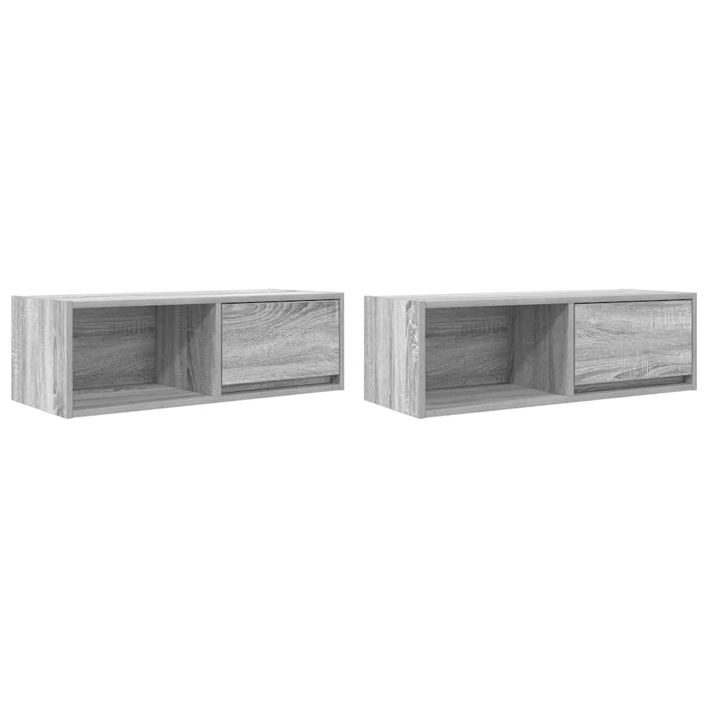 Meubles TV 2 pcs sonoma gris 80x31x25,5 cm bois d'ingénierie - XIOS