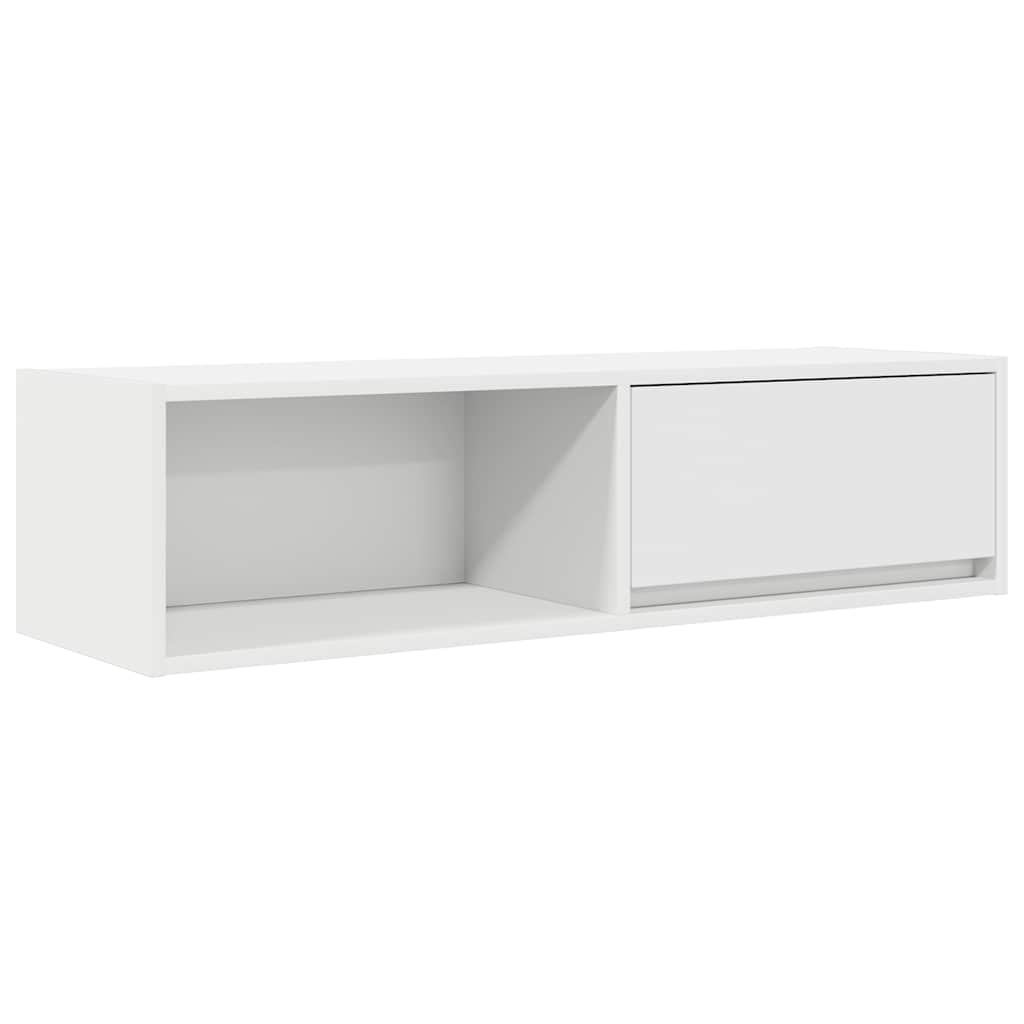 Meuble TV blanc 100x31x25,5 cm bois d'ingénierie - XIOS