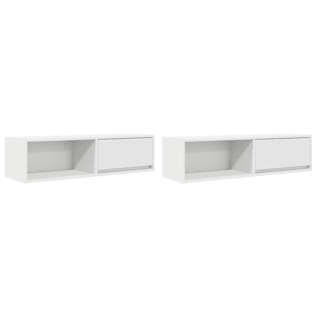 Meubles TV 2 pcs blanc 100x31x25,5 cm bois d'ingénierie - XIOS