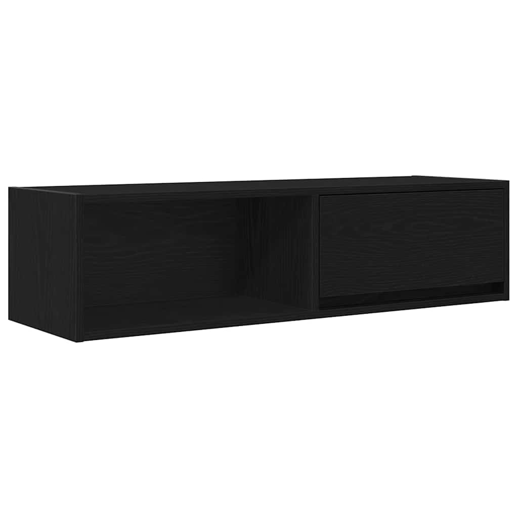 Meuble TV chêne noir 100x31x25,5 cm bois d'ingénierie - XIOS