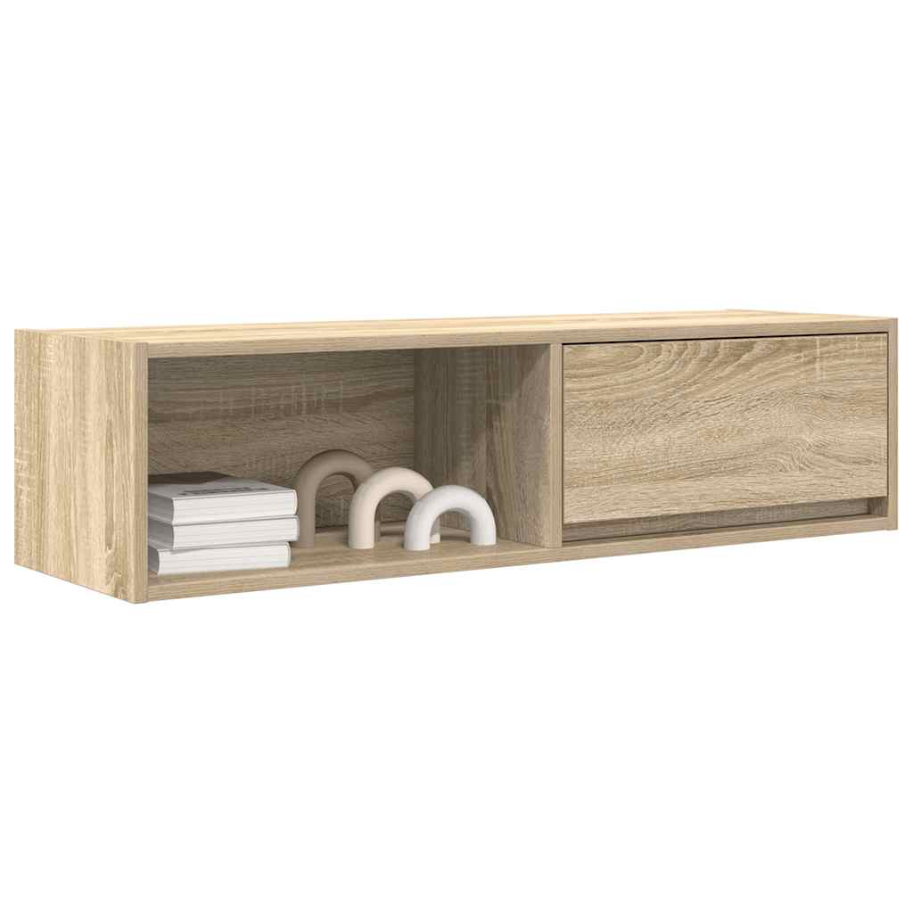 Meuble TV chêne sonoma 100x31x25,5 cm bois d'ingénierie - XIOS