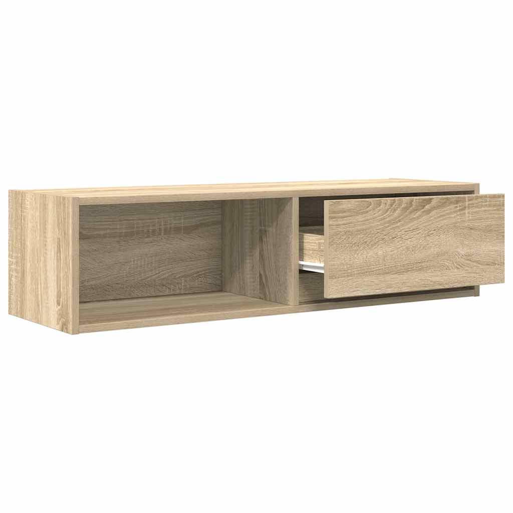 Meuble TV chêne sonoma 100x31x25,5 cm bois d'ingénierie - XIOS