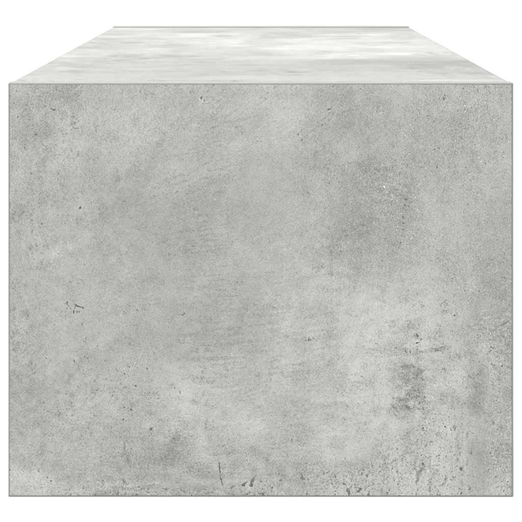 Meuble TV gris béton 100x31x25,5 cm bois d'ingénierie - XIOS