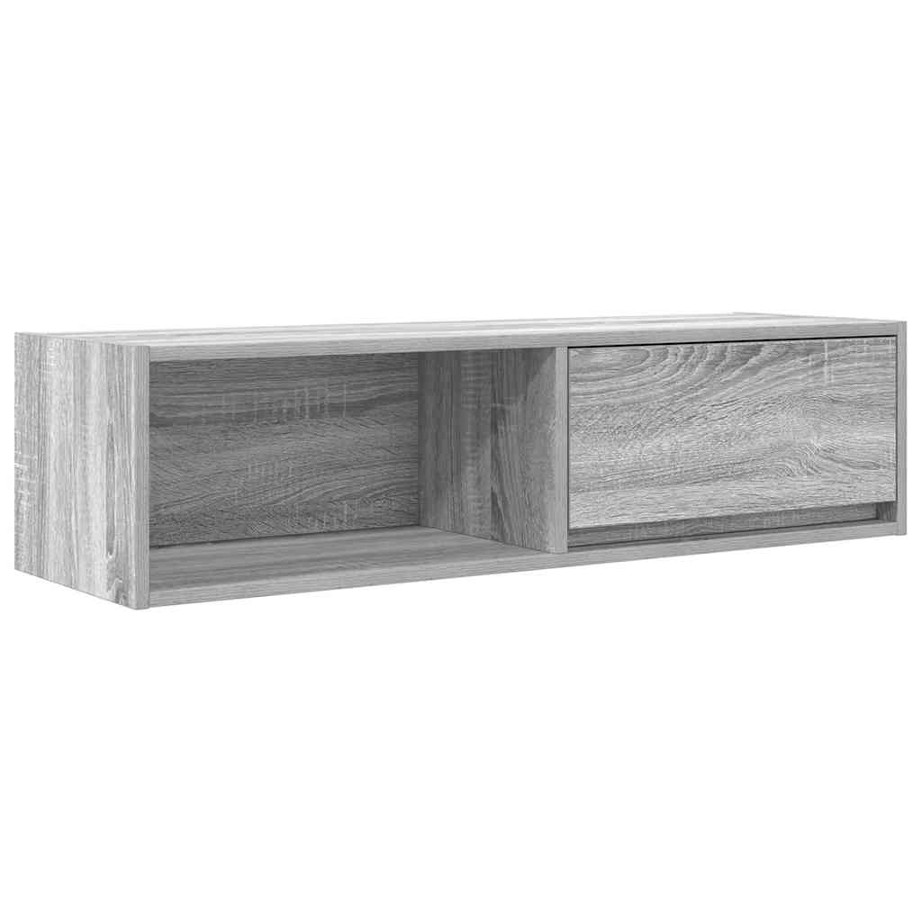 Meuble TV sonoma gris 100x31x25,5 cm bois d'ingénierie - XIOS
