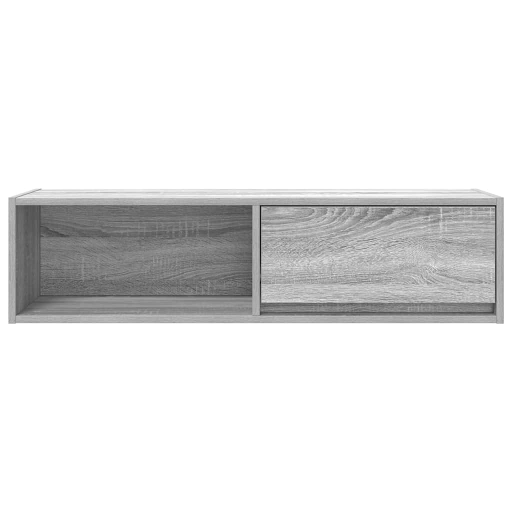 Meuble TV sonoma gris 100x31x25,5 cm bois d'ingénierie - XIOS