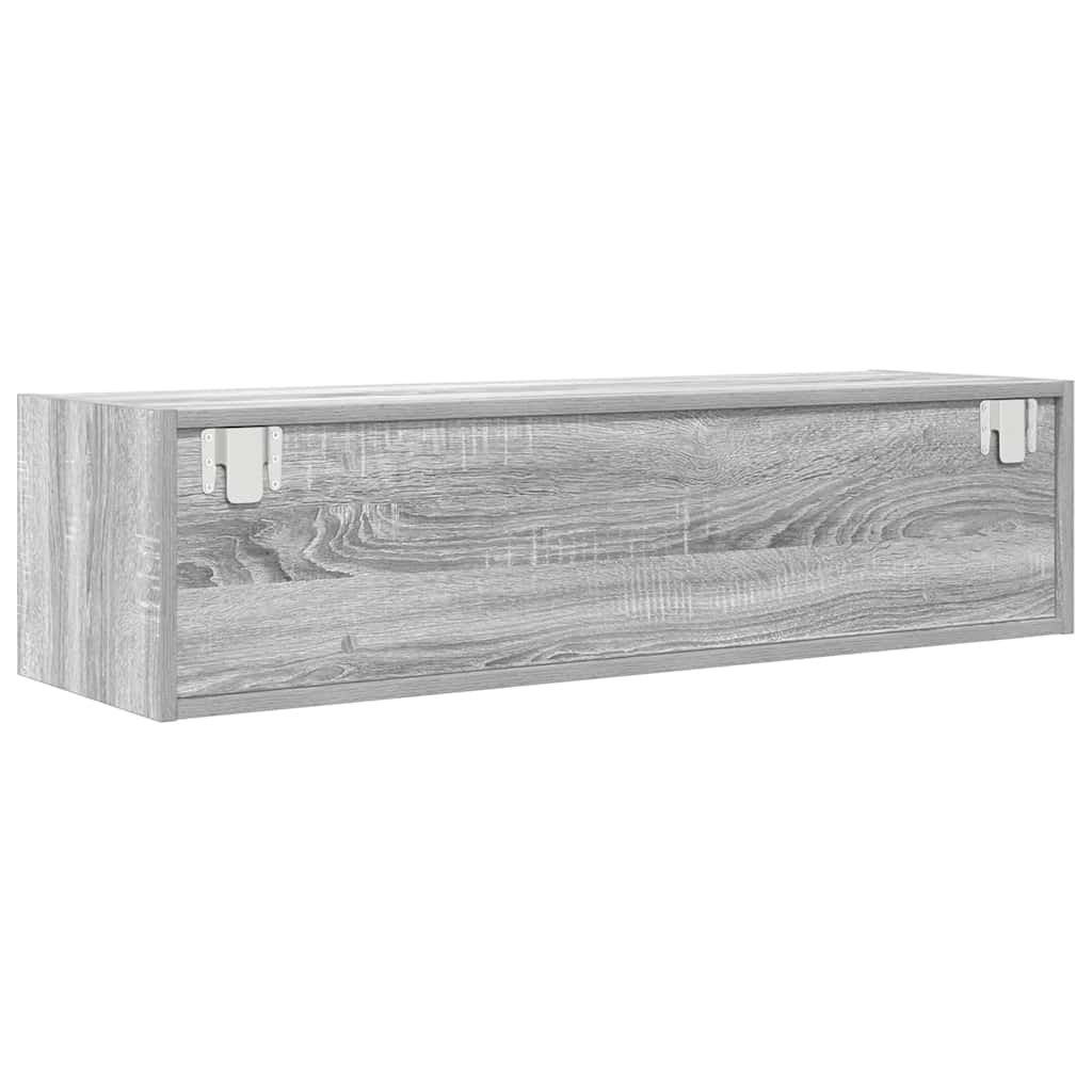 Meuble TV sonoma gris 100x31x25,5 cm bois d'ingénierie - XIOS