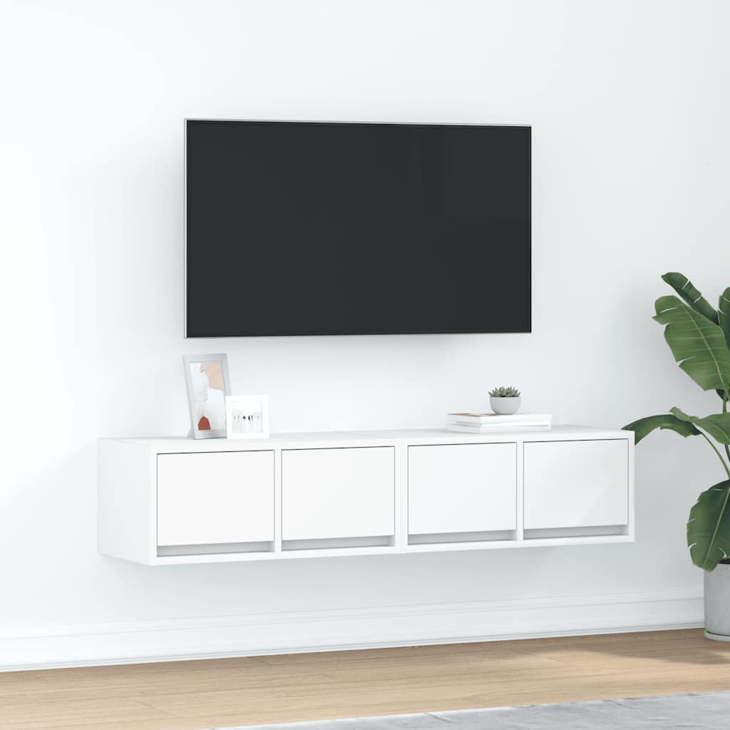 Meubles TV 2 pcs blanc 60x31x25,5 cm bois d'ingénierie - XIOS