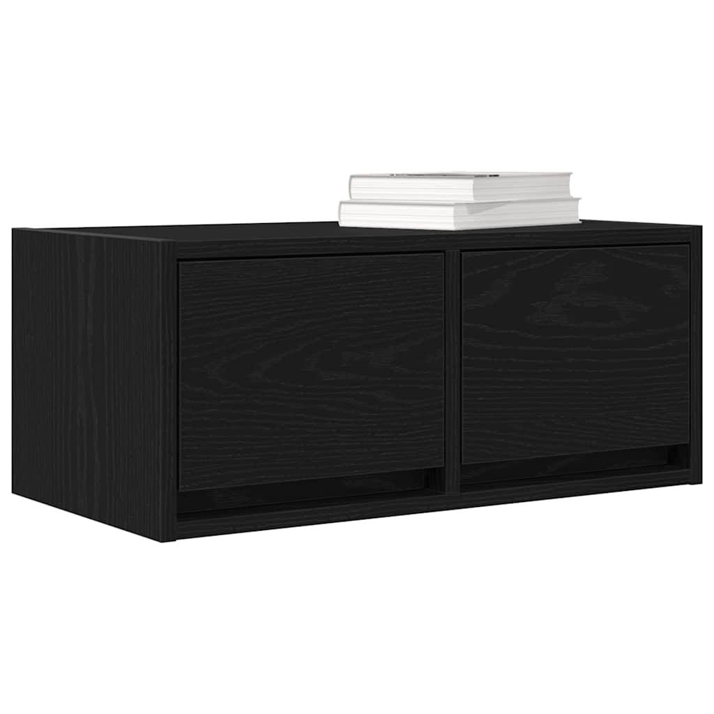Meuble TV chêne noir 60x31x25,5 cm bois d'ingénierie - XIOS