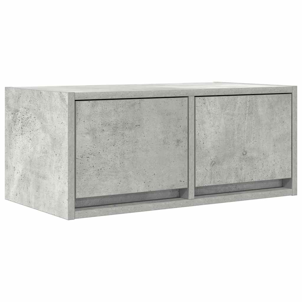 Meuble TV gris béton 60x31x25,5 cm bois d'ingénierie - XIOS