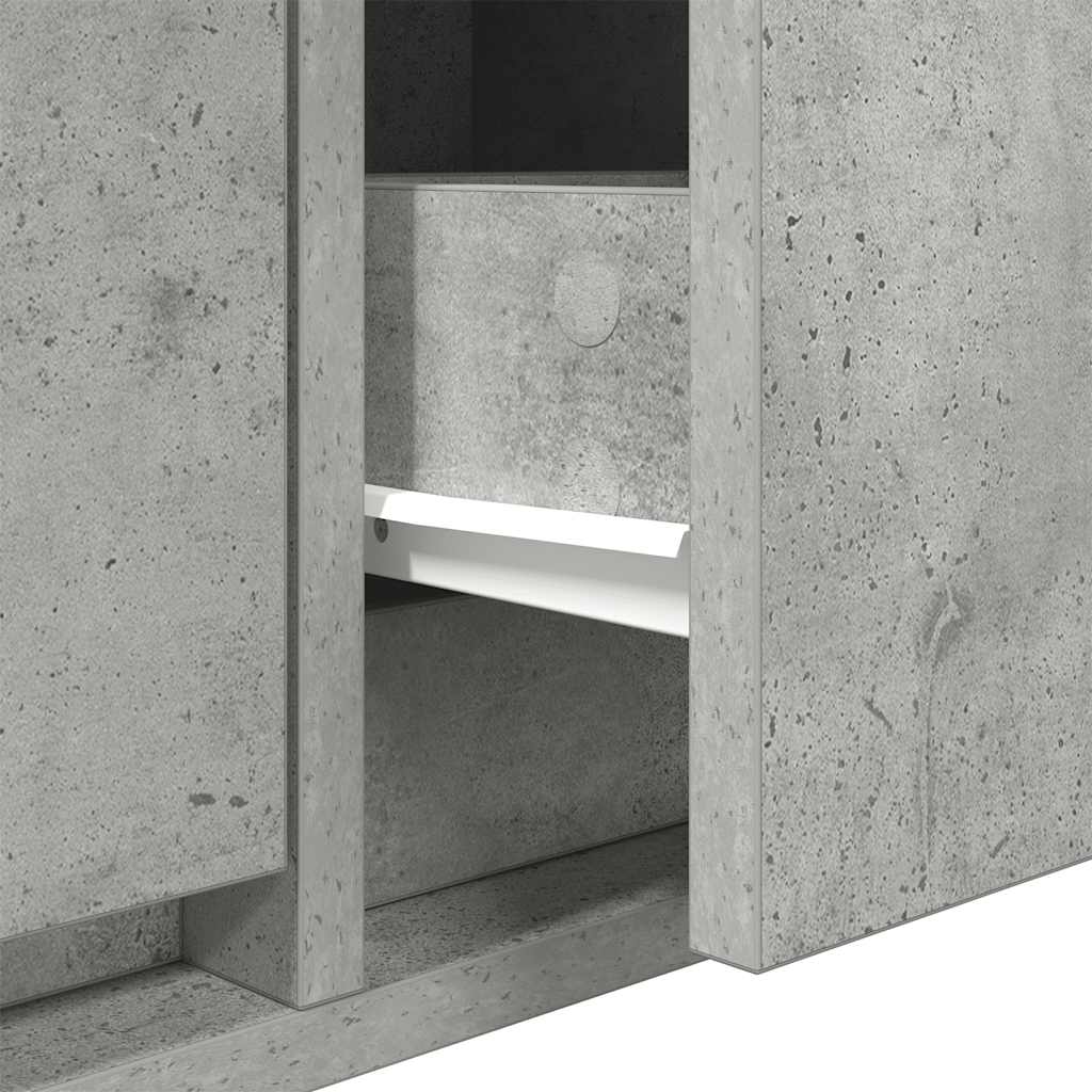 Meubles TV 2 pcs gris béton 60x31x25,5 cm bois d'ingénierie - XIOS