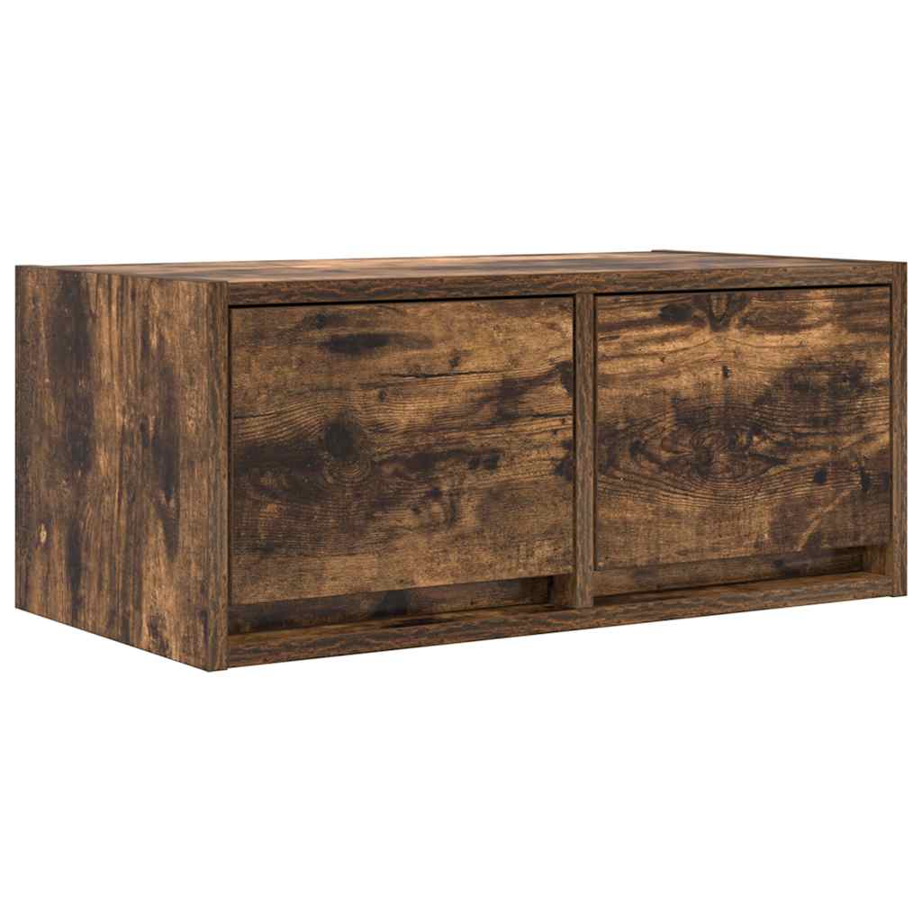 Meuble TV chêne fumé 60x31x25,5 cm bois d'ingénierie - XIOS