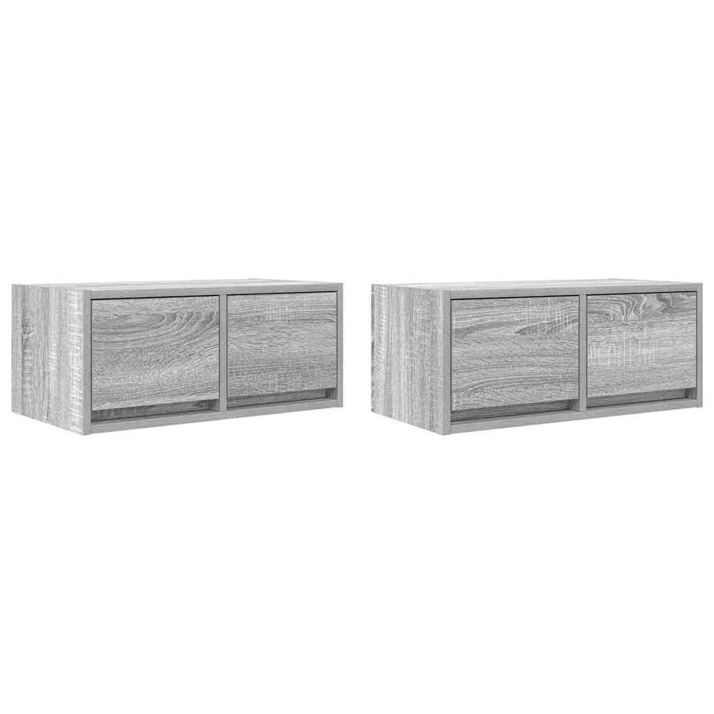 Meubles TV 2 pcs sonoma gris 60x31x25,5 cm bois d'ingénierie - XIOS