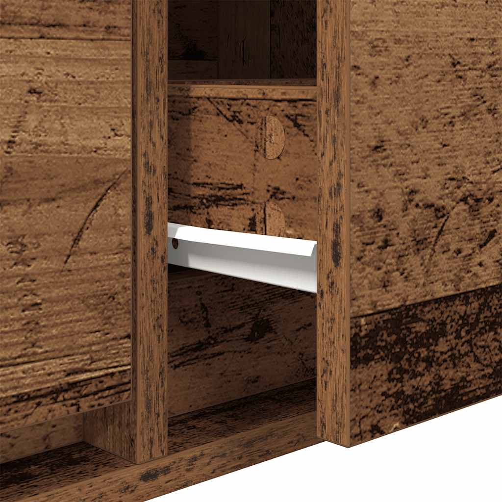 Meuble TV vieux bois 60x31x25,5 cm bois d'ingénierie - XIOS