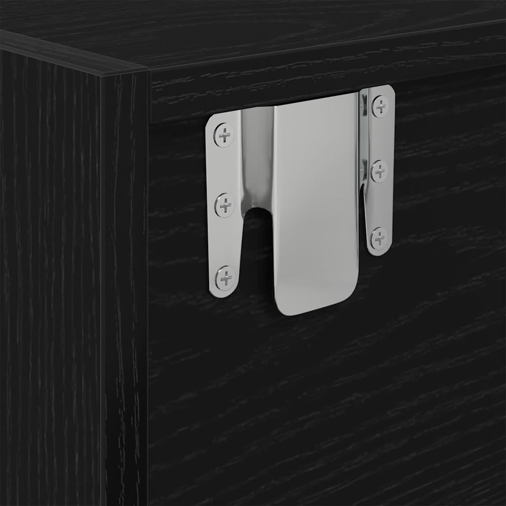 Meuble TV 2 pcs chêne noir 80x31x25,5 cm bois d'ingénierie - XIOS
