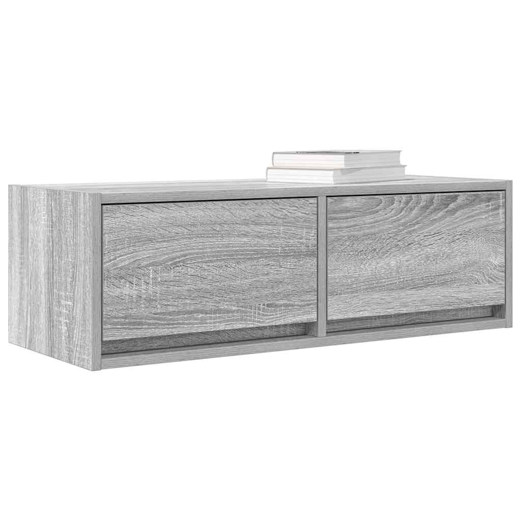 Meuble TV sonoma gris 80x31x25,5 cm bois d'ingénierie - XIOS