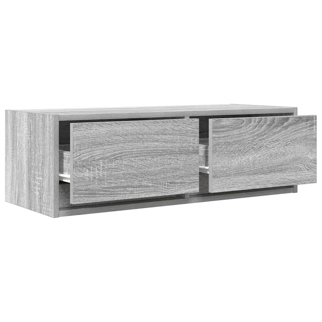 Meuble TV sonoma gris 80x31x25,5 cm bois d'ingénierie - XIOS