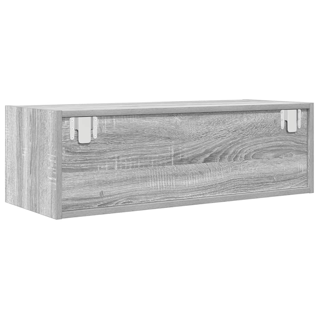 Meuble TV sonoma gris 80x31x25,5 cm bois d'ingénierie - XIOS