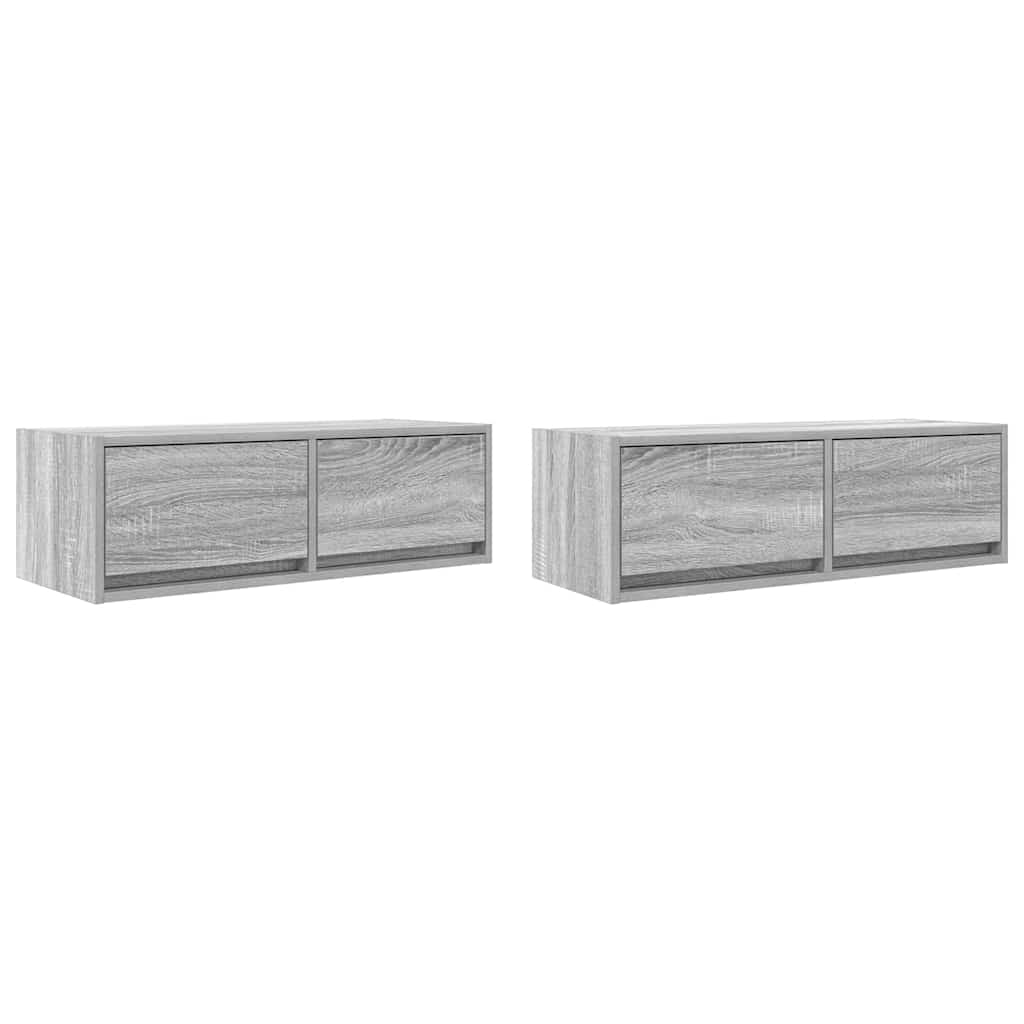 Meubles TV 2 pcs sonoma gris 80x31x25,5 cm bois d'ingénierie - XIOS