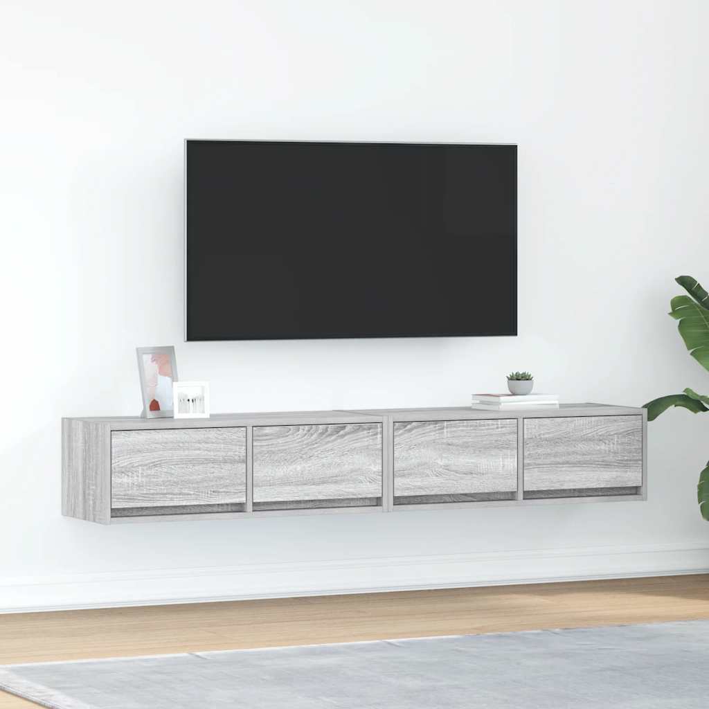 Meubles TV 2 pcs sonoma gris 80x31x25,5 cm bois d'ingénierie - XIOS