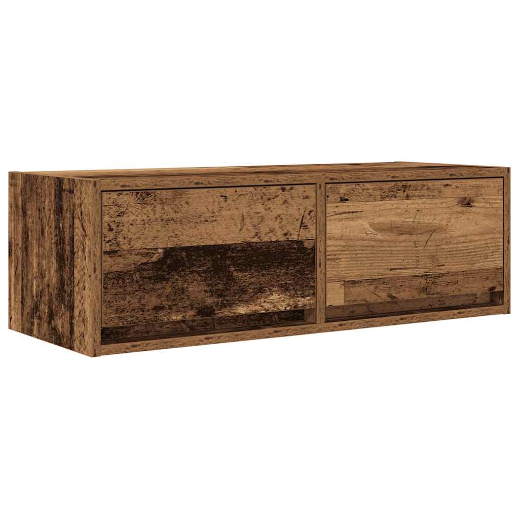 Meuble TV vieux bois 80x31x25,5 cm bois d'ingénierie - XIOS