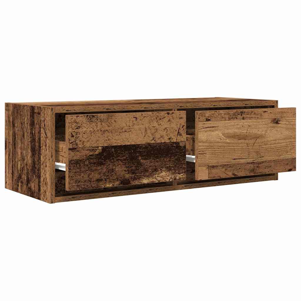 Meuble TV vieux bois 80x31x25,5 cm bois d'ingénierie - XIOS