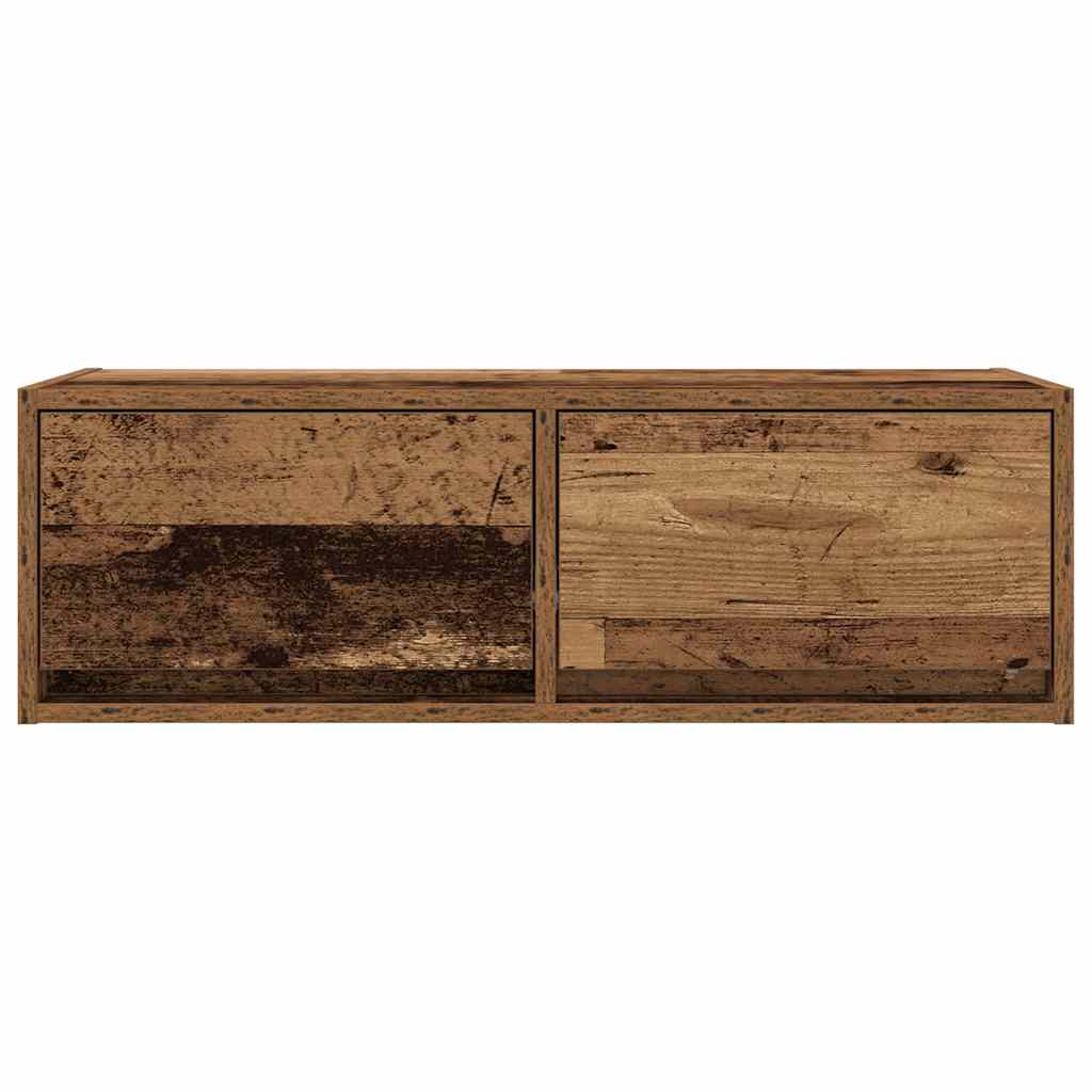 Meuble TV vieux bois 80x31x25,5 cm bois d'ingénierie - XIOS