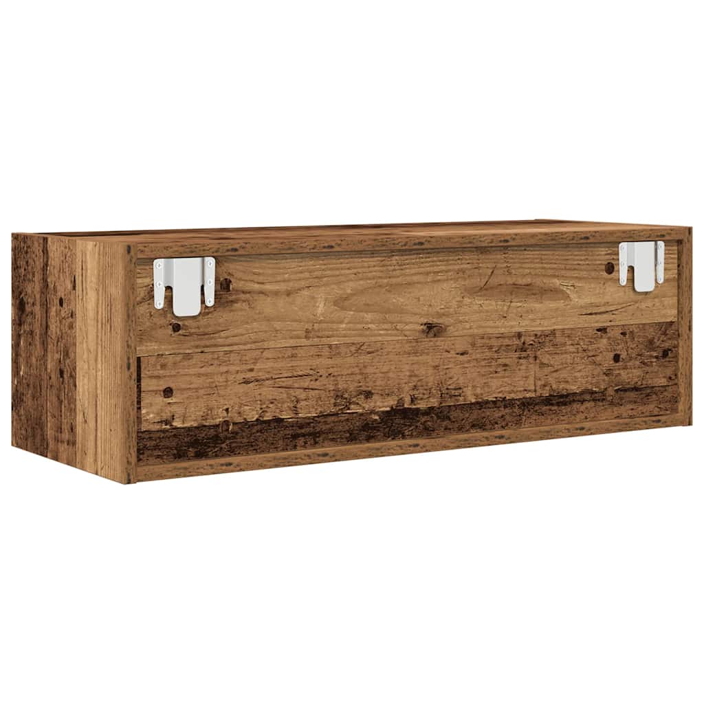 Meuble TV vieux bois 80x31x25,5 cm bois d'ingénierie - XIOS