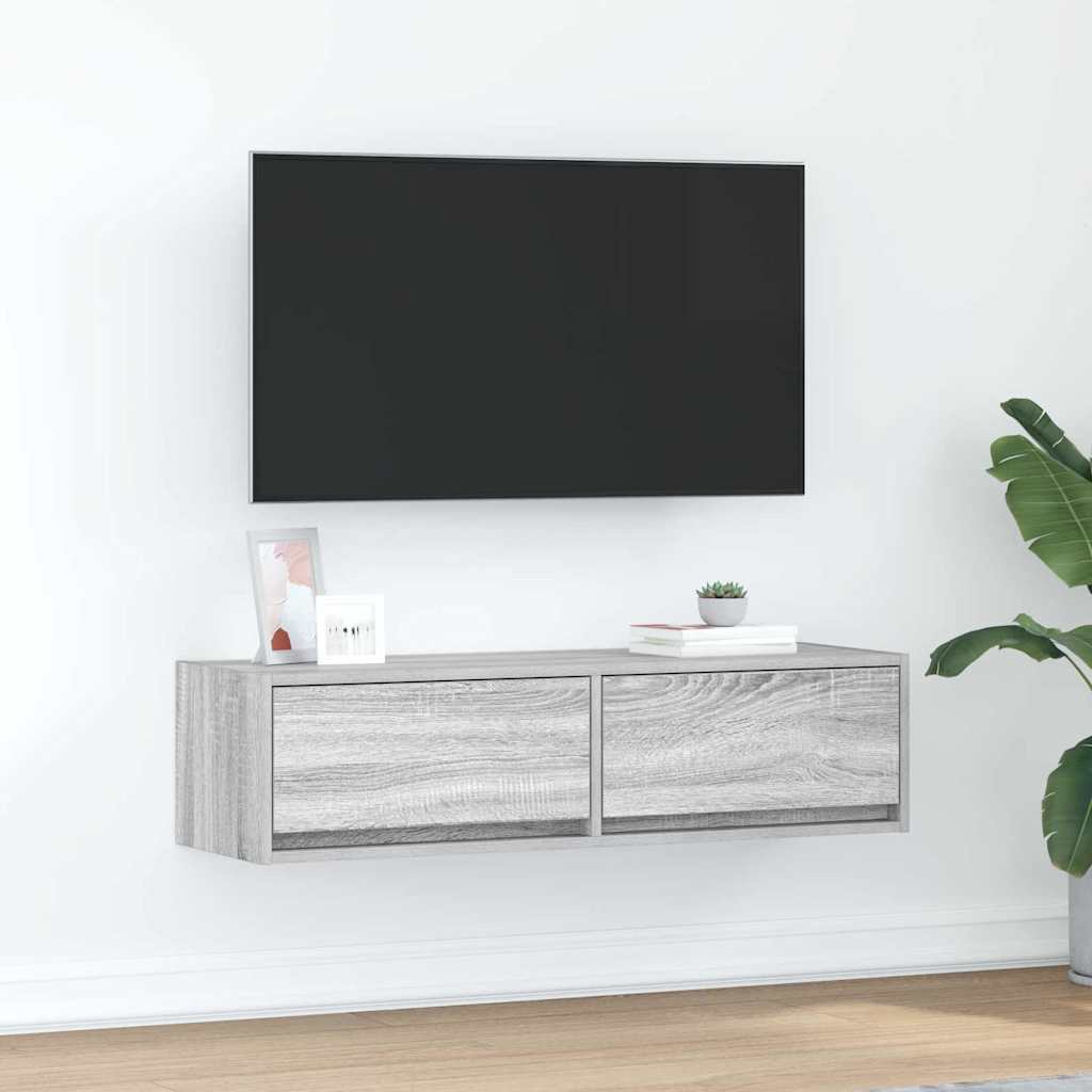 Meuble TV Sonoma gris 100 x 31 x 25.5 cm Bois d'ingénierie - XIOS