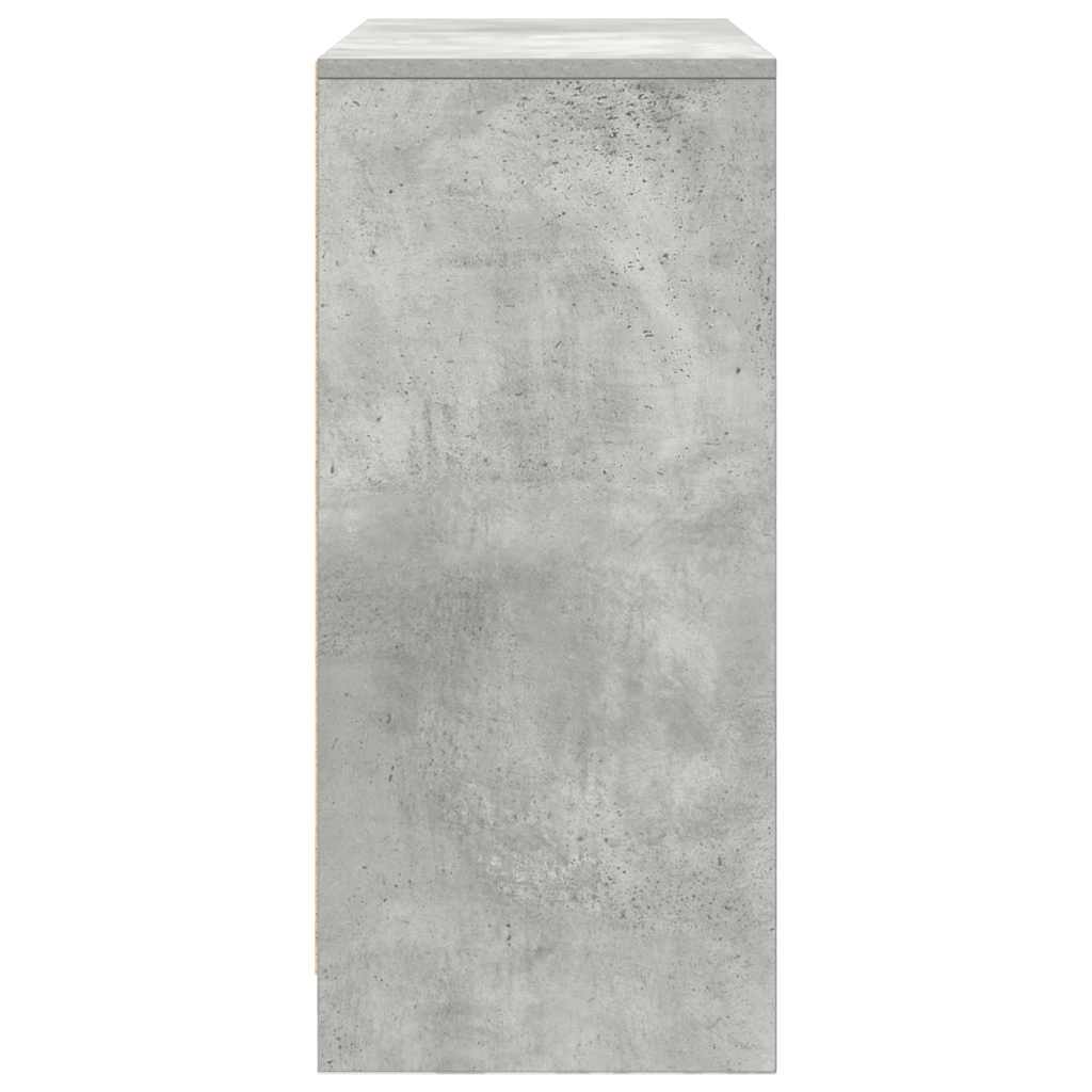Buffet avec tiroir gris béton 80x34x76 cm bois d'ingénierie - XIOS