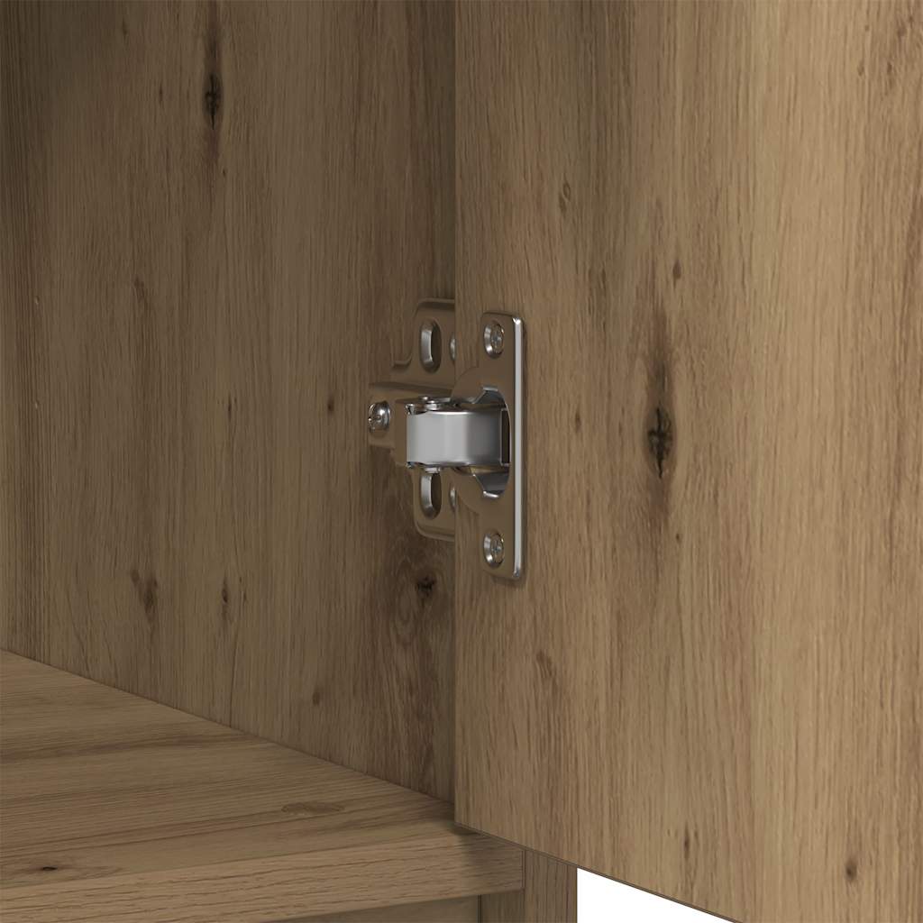 Buffet avec tiroir chêne artisanal 80x34x76cm bois d'ingénierie - XIOS