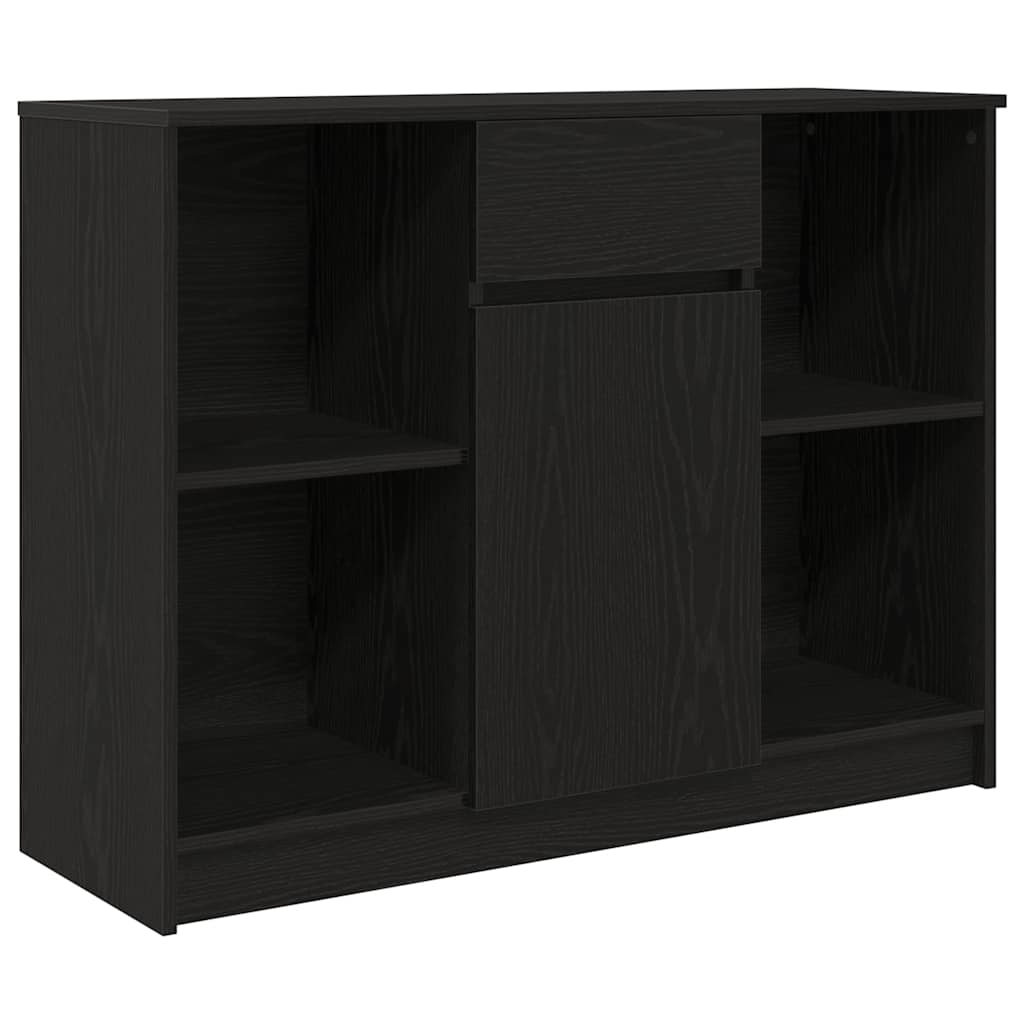 Buffet avec tiroir chêne noir 101x35x76 cm bois d'ingénierie - XIOS