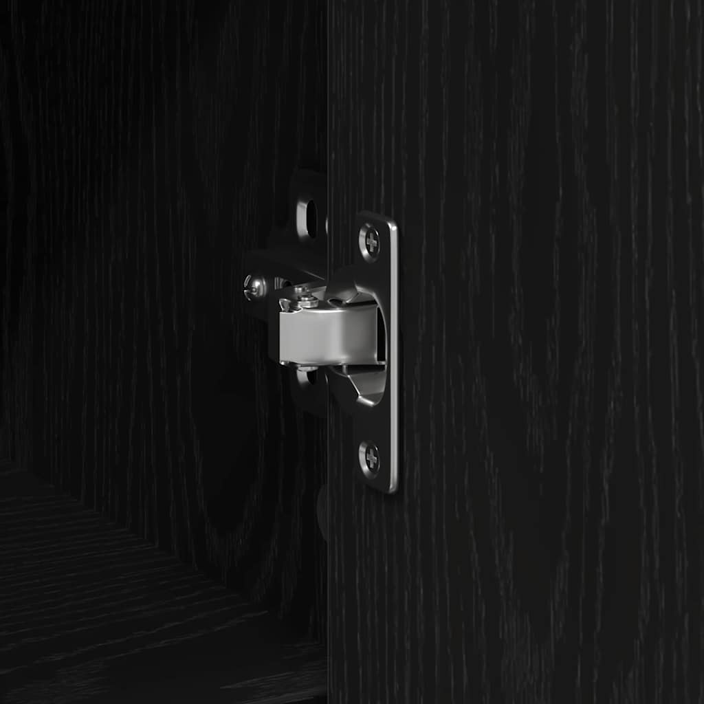 Buffet avec tiroir chêne noir 101x35x76 cm bois d'ingénierie - XIOS