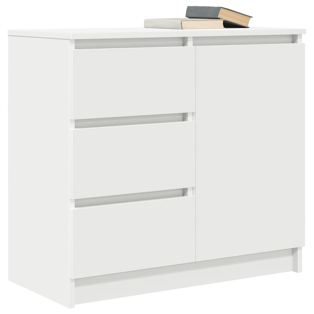 Buffet avec tiroir blanc 71x35x65 cm bois d'ingénierie - XIOS