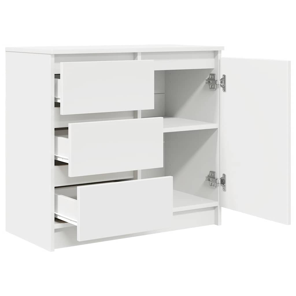 Buffet avec tiroir blanc 71x35x65 cm bois d'ingénierie - XIOS