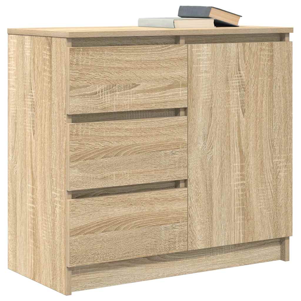 Buffet avec tiroir chêne sonoma 71x35x65 cm bois d'ingénierie - XIOS