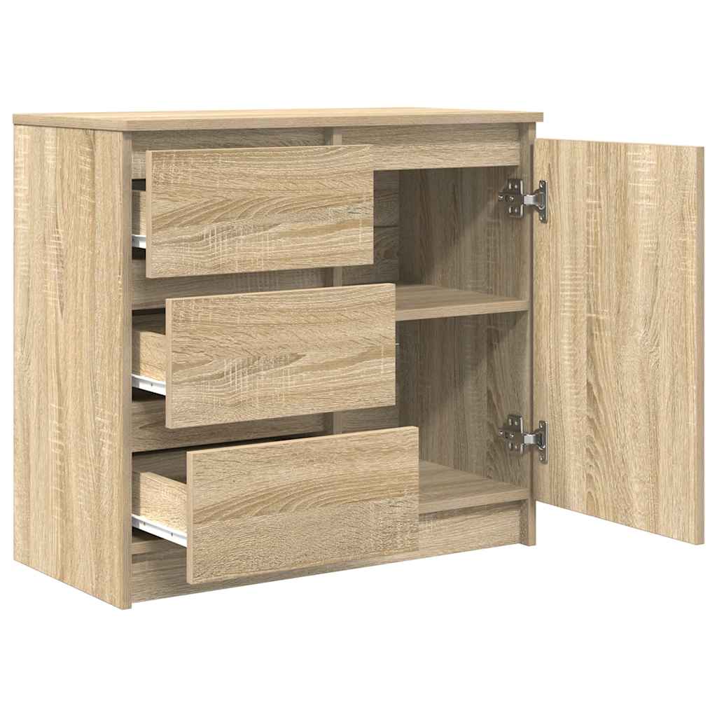 Buffet avec tiroir chêne sonoma 71x35x65 cm bois d'ingénierie - XIOS