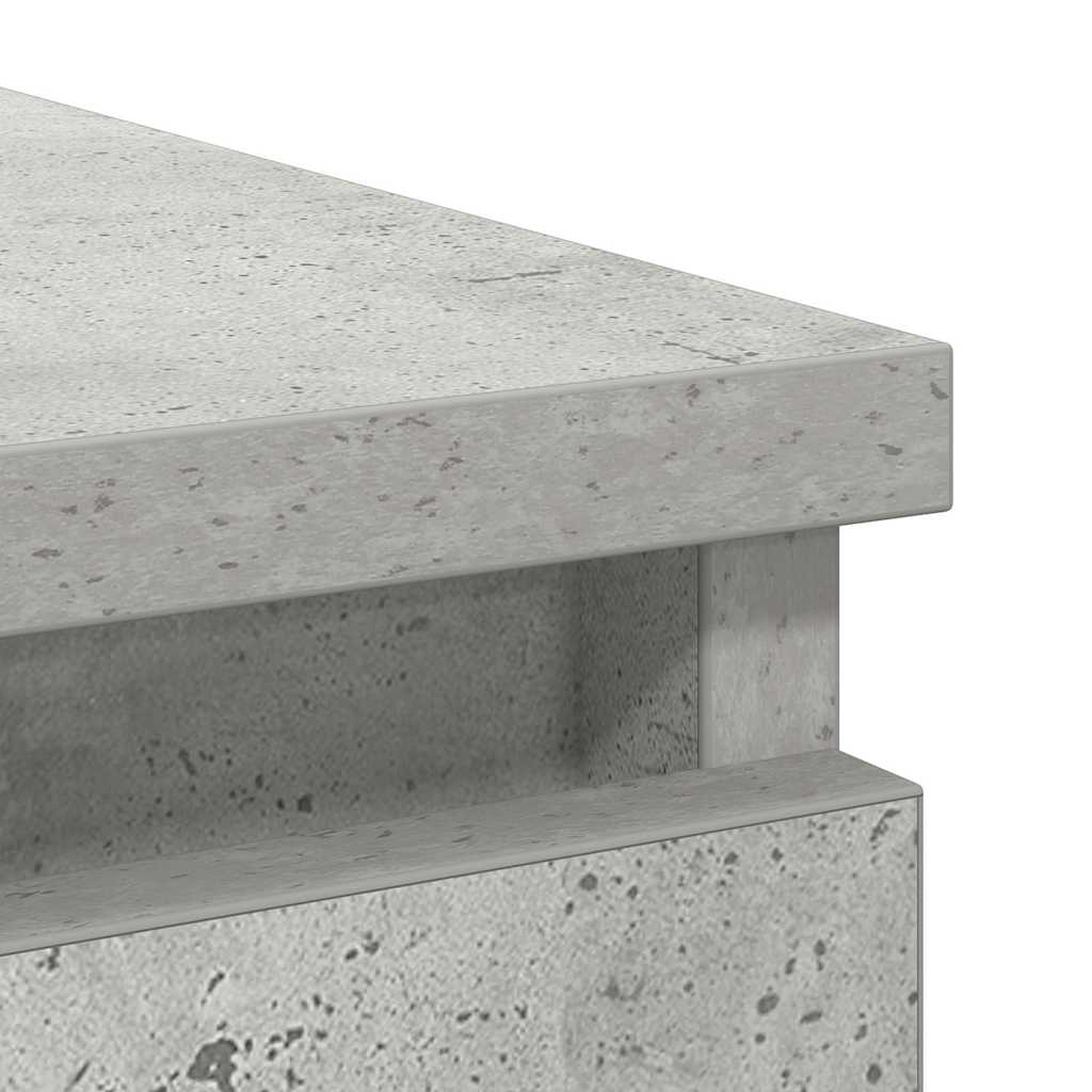 Buffet avec tiroir gris béton 71x35x65 cm bois d'ingénierie - XIOS