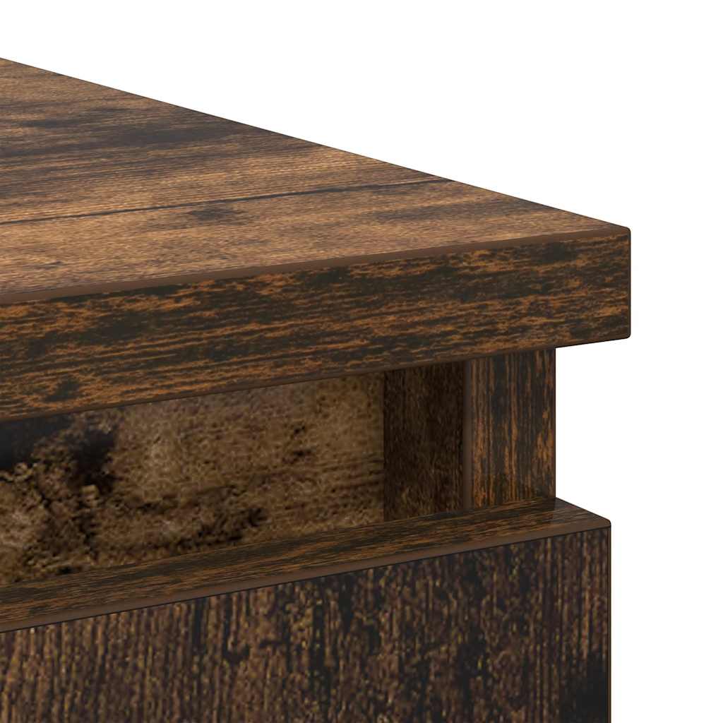 Buffet avec tiroir chêne fumé 71x35x65 cm bois d'ingénierie - XIOS