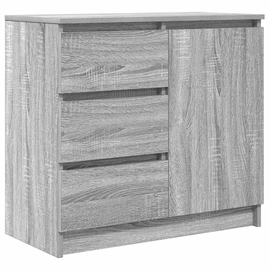Buffet avec tiroir sonoma gris 71x35x65 cm bois d'ingénierie - XIOS