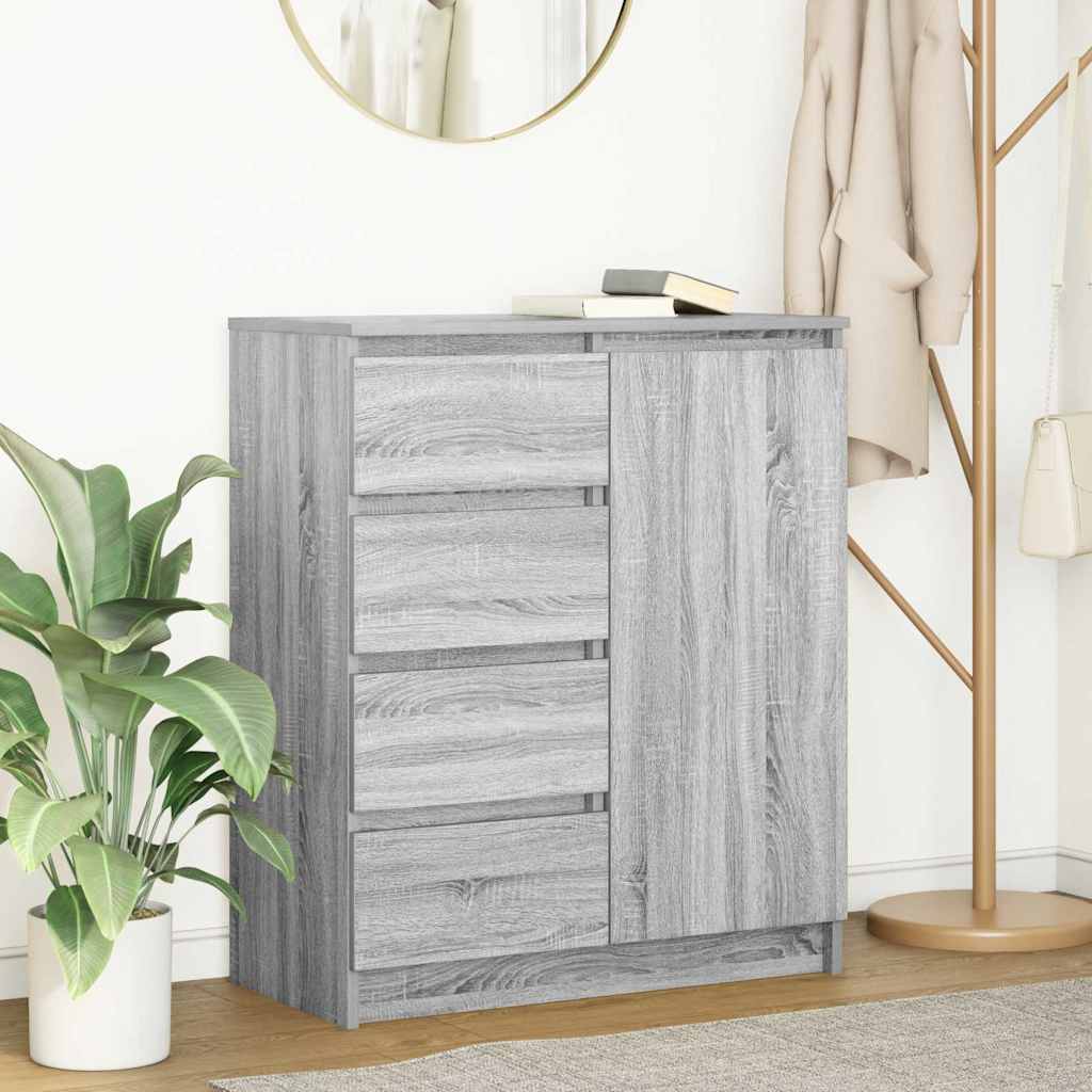 Buffet avec tiroirs sonoma gris 71x35x84 cm bois d'ingénierie - XIOS