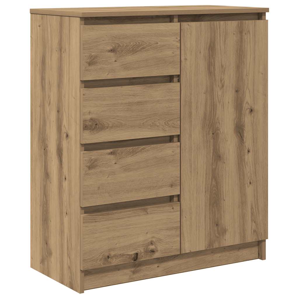 Buffet avec tiroirs chêne artisanal 71x35x84 cm bois ingénierie - XIOS