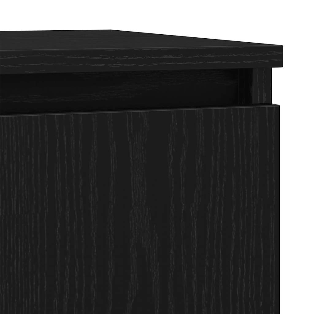 Buffet avec tiroir chêne noir 71x35x84 cm bois d'ingénierie - XIOS