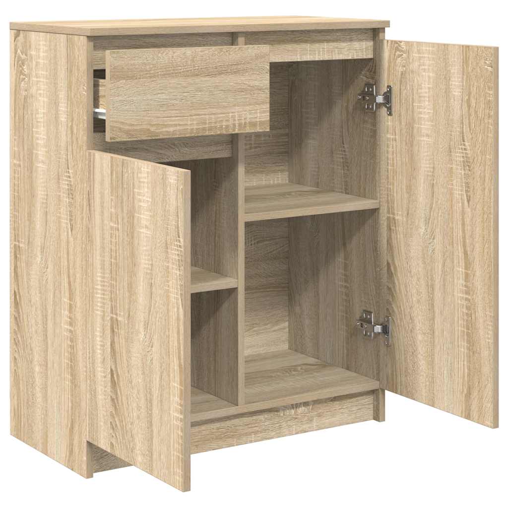 Buffet avec tiroir chêne sonoma 71x35x84 cm bois d'ingénierie - XIOS