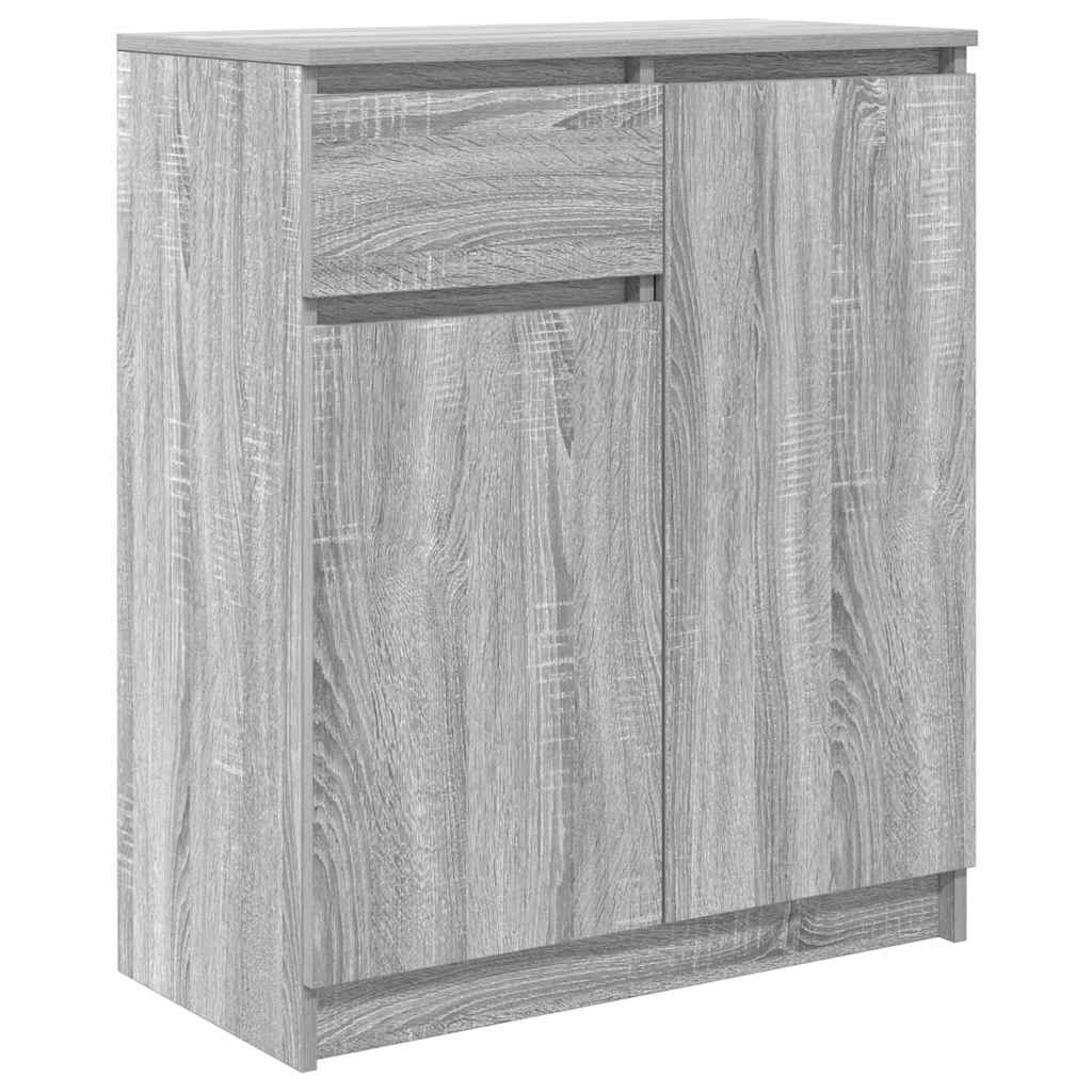 Buffet avec tiroir sonoma gris 71x35x84 cm bois d'ingénierie - XIOS