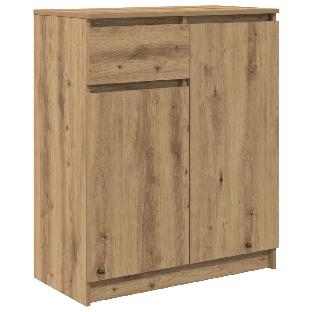 Buffet avec tiroir chêne artisanal 71x35x84 cm bois ingénierie - XIOS