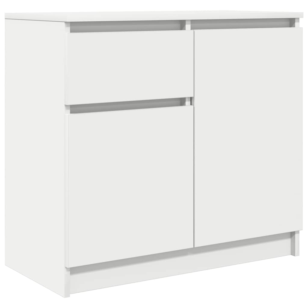 Buffet avec tiroir blanc 71x35x65 cm bois d'ingénierie - XIOS