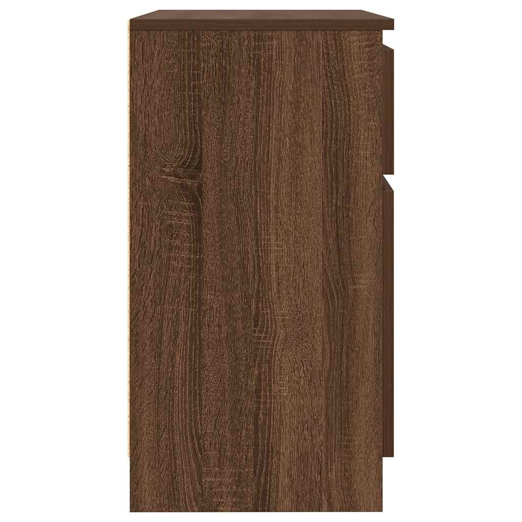 Buffet avec tiroir chêne brun 71x35x65 cm bois d'ingénierie - XIOS