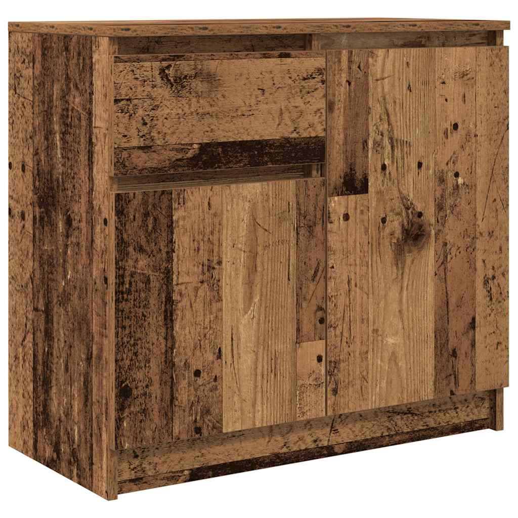 Buffet avec tiroir vieux bois 71x35x65 cm bois d'ingénierie - XIOS